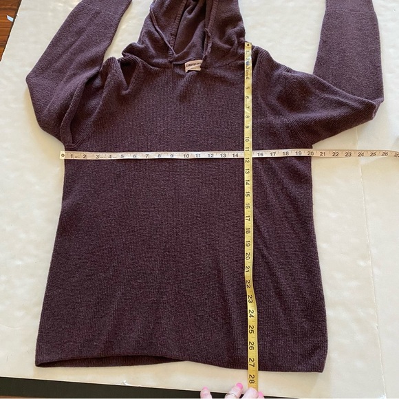 Candy & Caviar Hoodie Sweater Mens Size Large Burgundy Red Waffle Knit Pullover - Picture 7 of 8